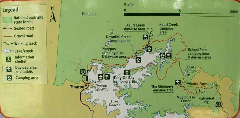 Lake Tinaroon kartta