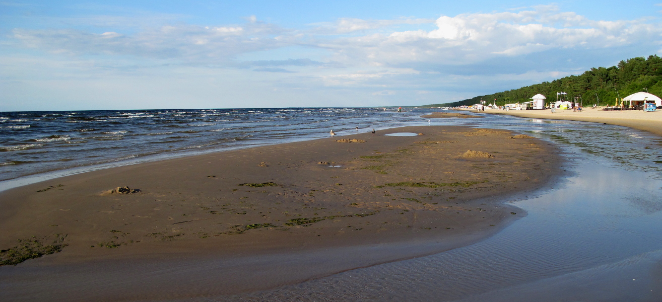 Näkymää rannalta posjoiseen, Riikaan päin